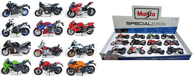 Maisto 4台まとめセット　1/18 Kit Set Com12 Motos Modelos Diferentes Estrada Maisto 1/18